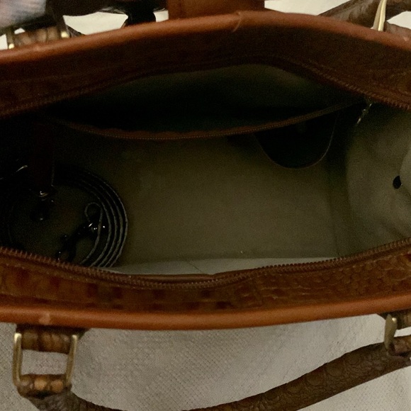 RARE Brahmin Vintage Handmade Brûlée Tuscan Satchel+Wallet Set w/Dust Bag - Picture 10 of 16